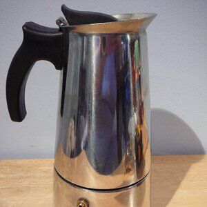 Stovetop Espresso Coffee Pot Stainless Steel 10 oz